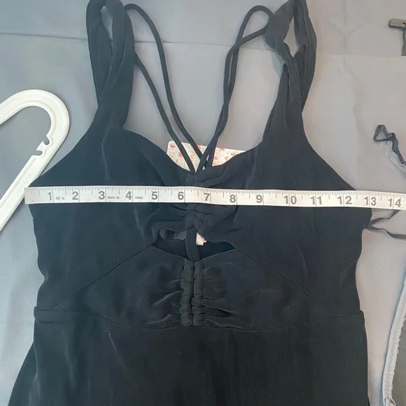 Free People Hypnotized Knit Maxi Dress Strappy Cutout NWT in Black size S - Picture 7 of 12